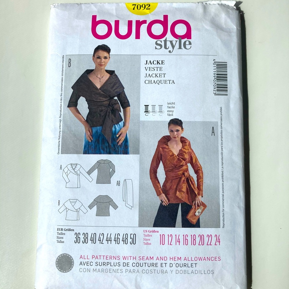 Collared Shirt Pattern unused and uncut
